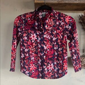 Stio Girls Harkin Floral snap button up